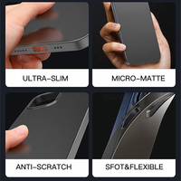 Kolorowe 0.3mm Ultra cienkie matowe etui do iPhone 13 12 mini 11 XR X XS Pro Max 6 7 8 SE 2 3 przezroczyste twarde matowe etui na telefon 5